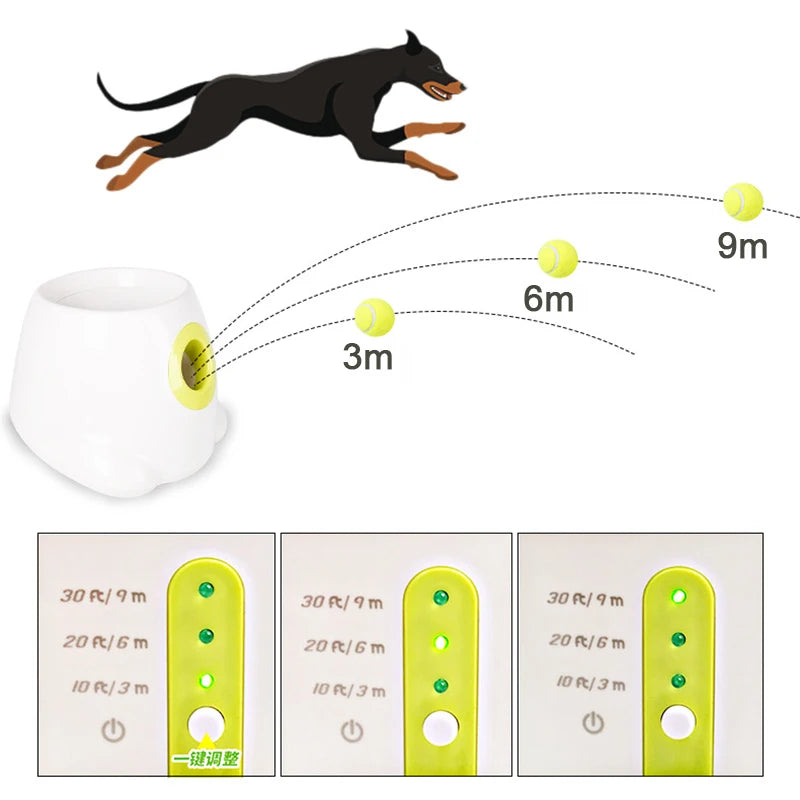 Lançador de bolas de tênis para animais, catapulta para cães, saltando bola, Pitbull brinquedos, máquina automática