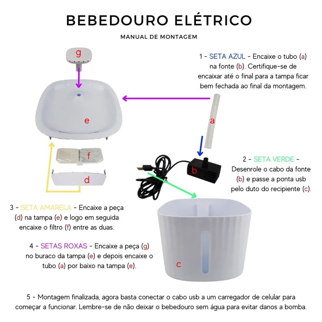 Bebedouro-Elevado House com para Pet, 3l